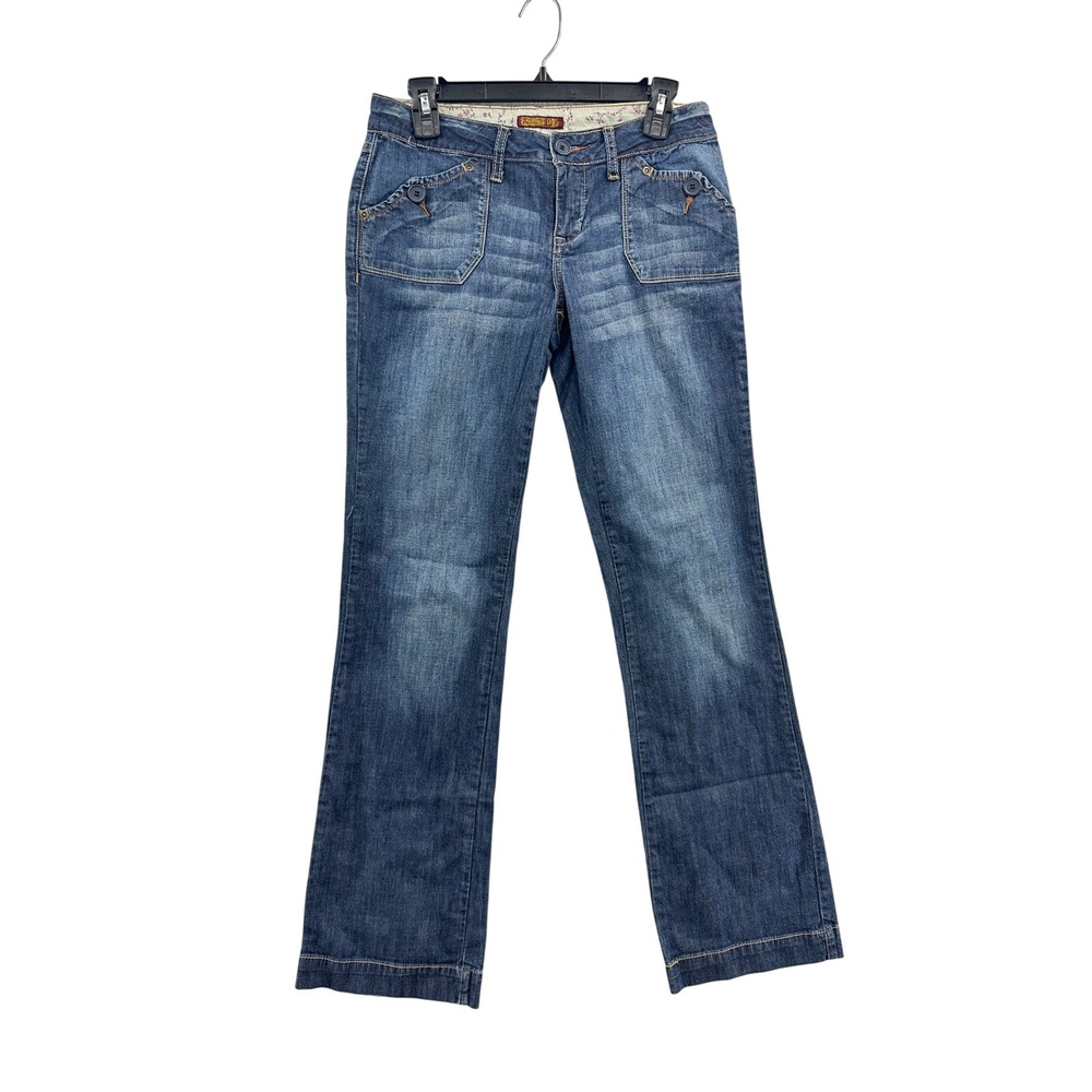JJ COLLECTION Womens Jeans Size 9 Bootcut Blue‎ Denim Stretch RN 74753